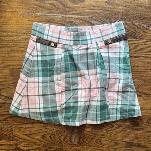 NWT Janie & Jack Plaid Pink and Green  Skirt